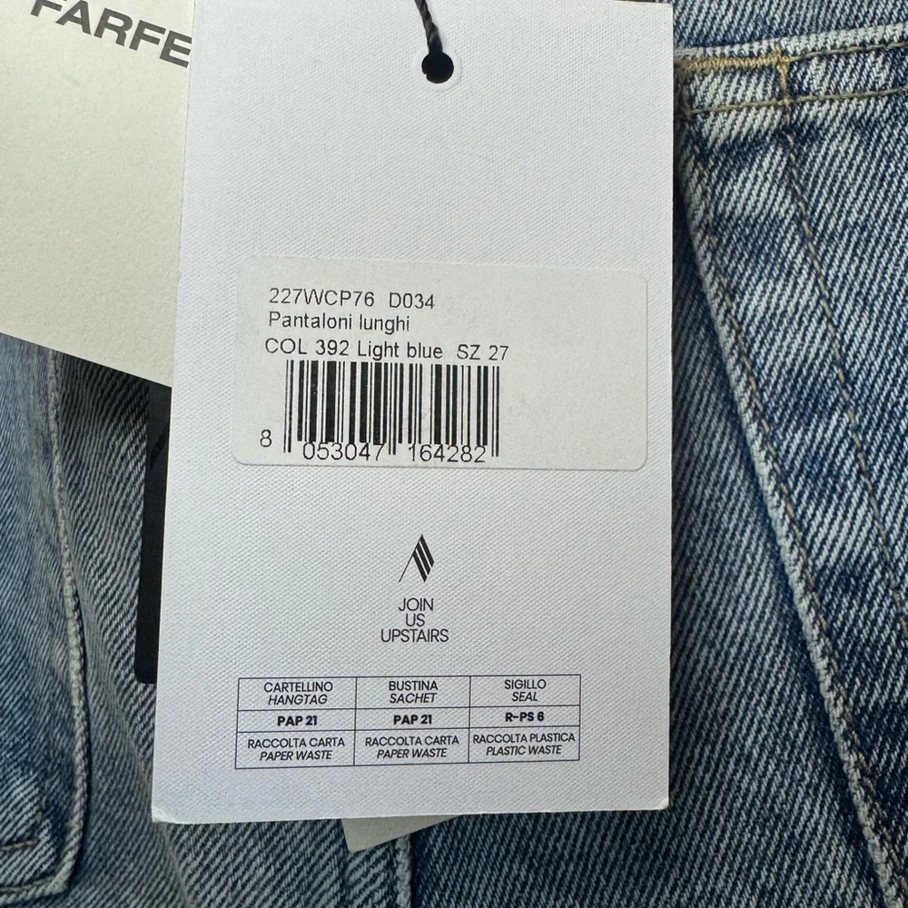 The Attico Blue Paneled Jeans NWT - Picture 11 of 13